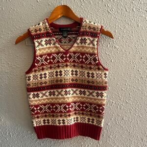 Harolds Merino Wool Angora Blend Sweater Vest Size XS